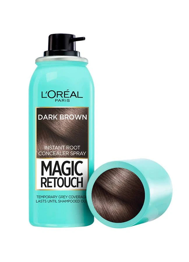 L'Oréal Paris Magic Retouch Root Concealer Spray for Seamless and Natural Blending 75ml Dark Brown to Black Brown
